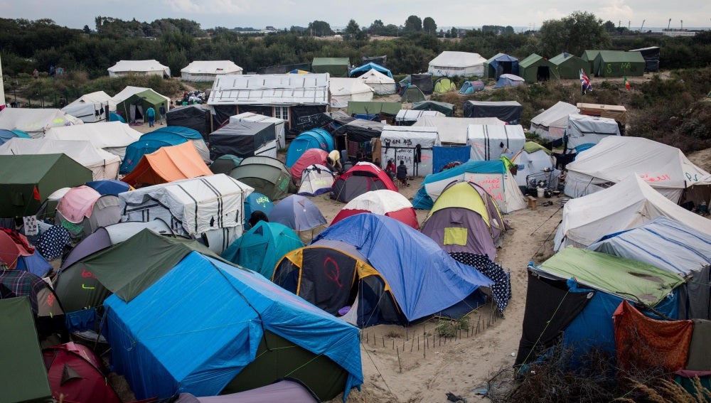 Campo de refugiados en Calais