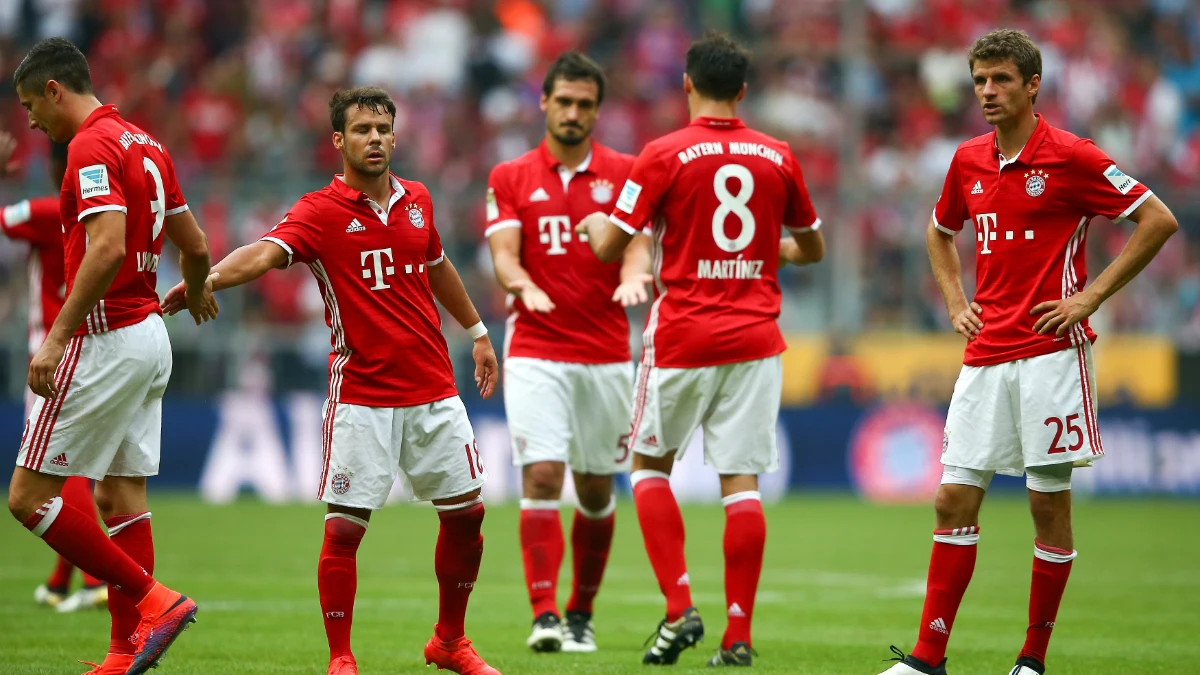 Los jugadores del Bayern, cariacontecidos Los jugadores del Bayern, cariacontecidos