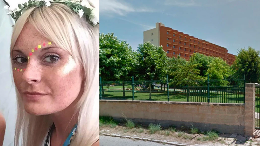 Imagen de Eleanor Jones y el hotel de Mallorca en el que se hospedó