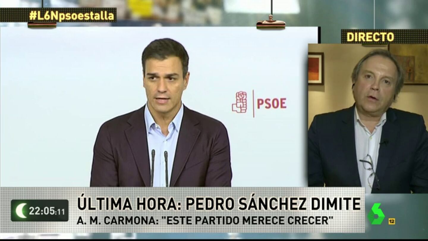 Frame 52.212038 de: Antonio Miguel Carmona, &iquest;abstenci&oacute;n o terceras elecciones?: "Los socialistas no tenemos la llave para abrir esa puerta"