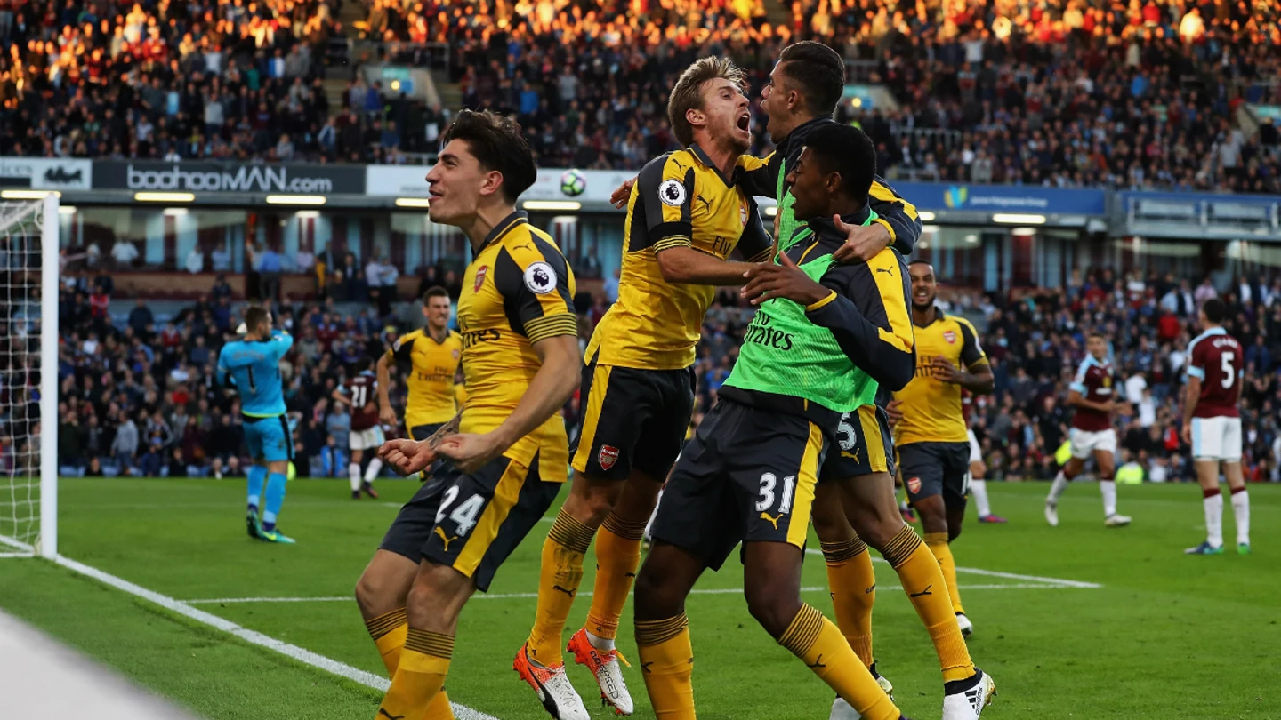 El Arsenal celebra un gol El Arsenal celebra un gol