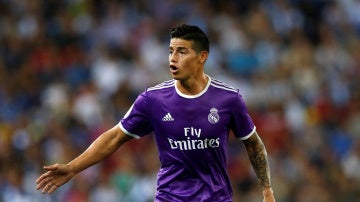 James, durante un partido del Real Madrid en Liga