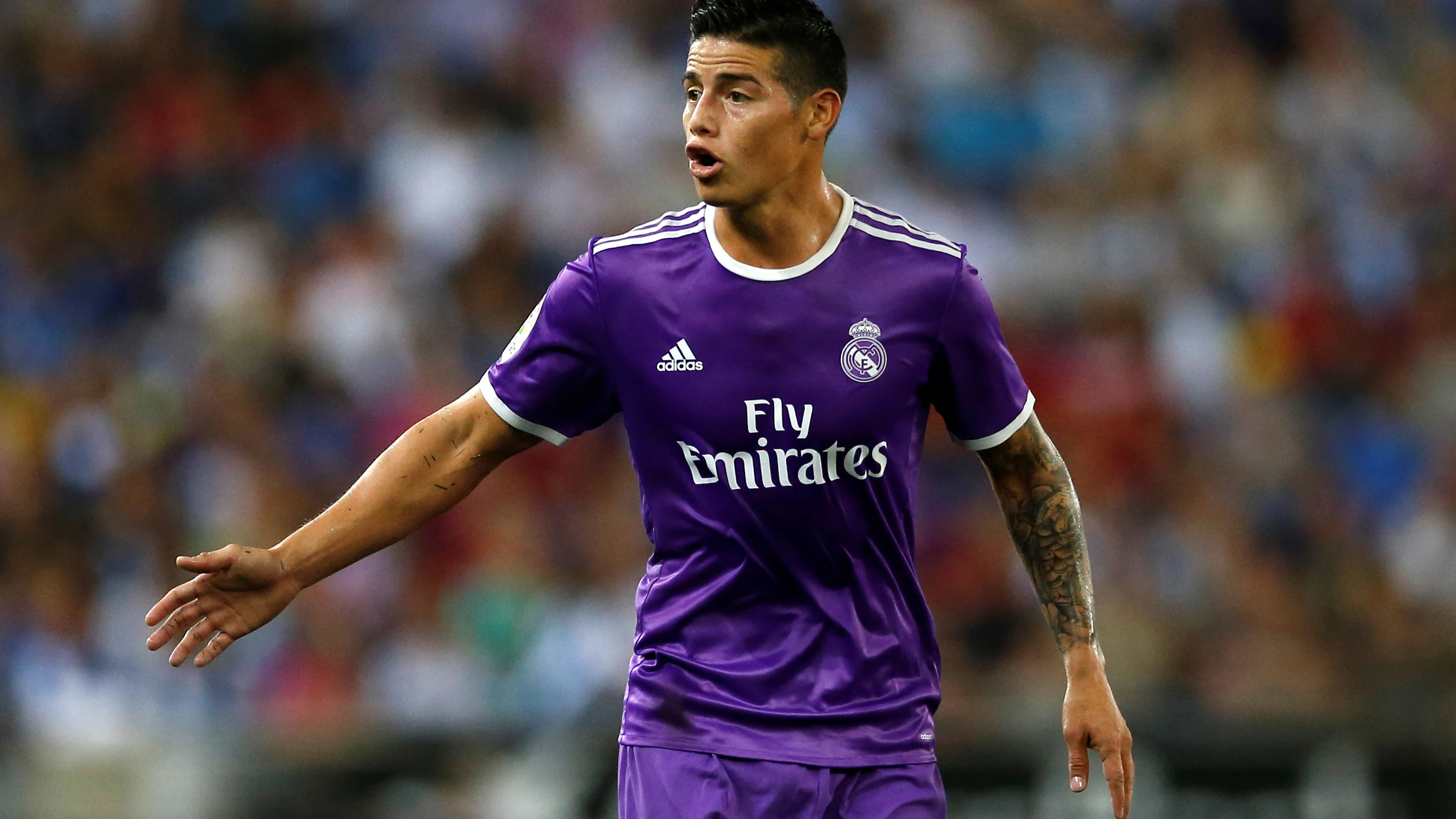 James, durante un partido del Real Madrid en Liga