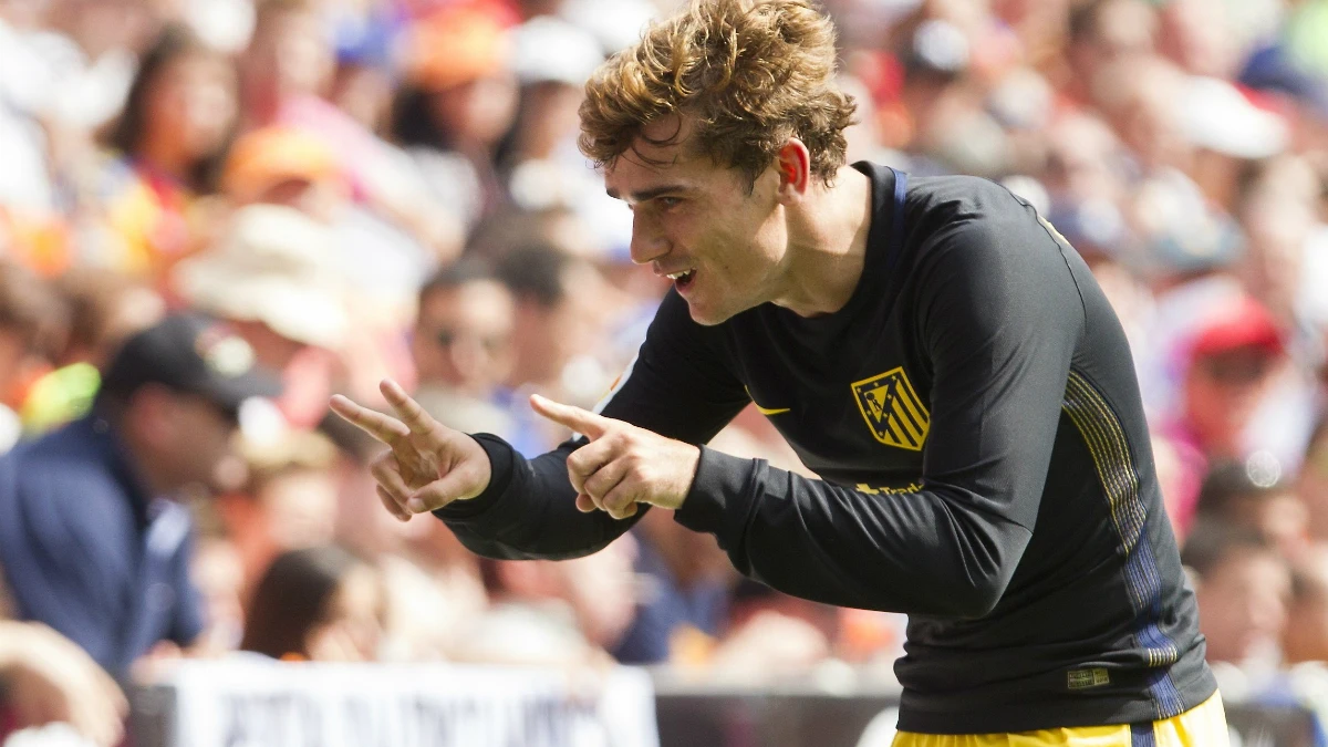 Griezmann celebra un gol con el Atleti Griezmann celebra un gol con el Atleti