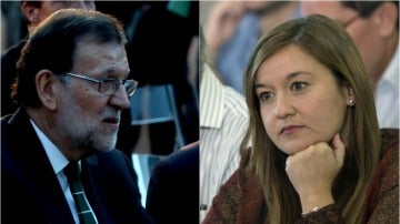 Mariano Rajoy, presidente en funciones, y Verónica Pérez, presidenta del Comité Federal del PSOE