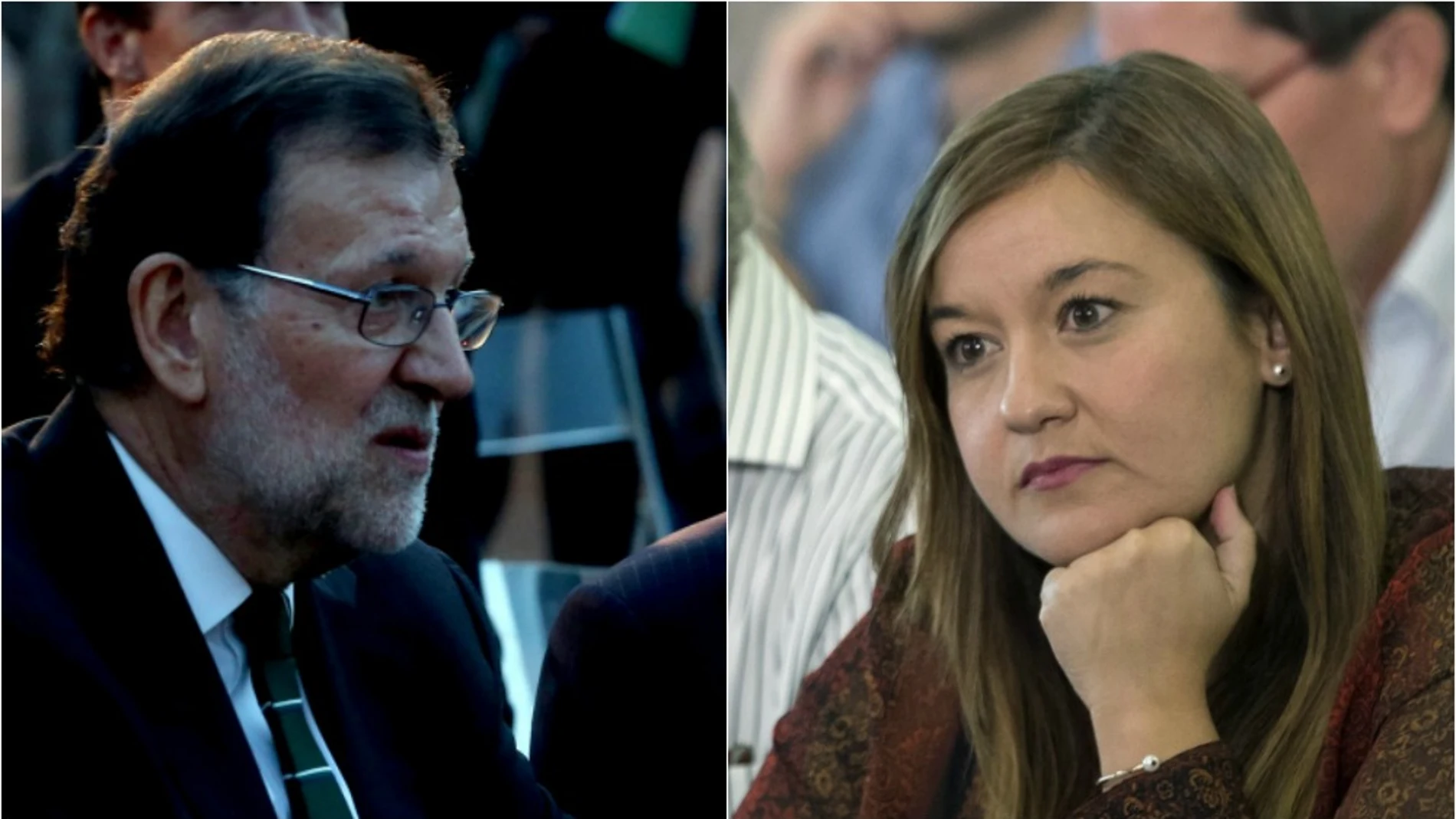 Mariano Rajoy, presidente en funciones, y Verónica Pérez, presidenta del Comité Federal del PSOE
