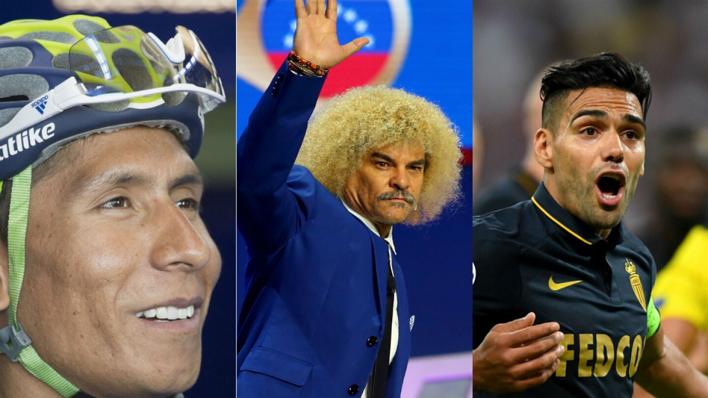 Nairo Quintana, Carlos Valderrama y Radamel Falcao