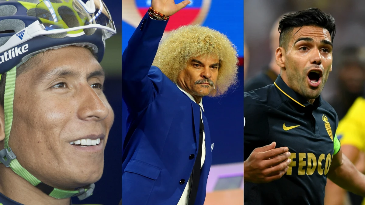 Nairo Quintana, Carlos Valderrama y Radamel Falcao