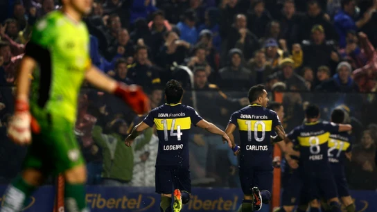 Los jugadores de Boca Juniors celebran un gol Los jugadores de Boca Juniors celebran un gol