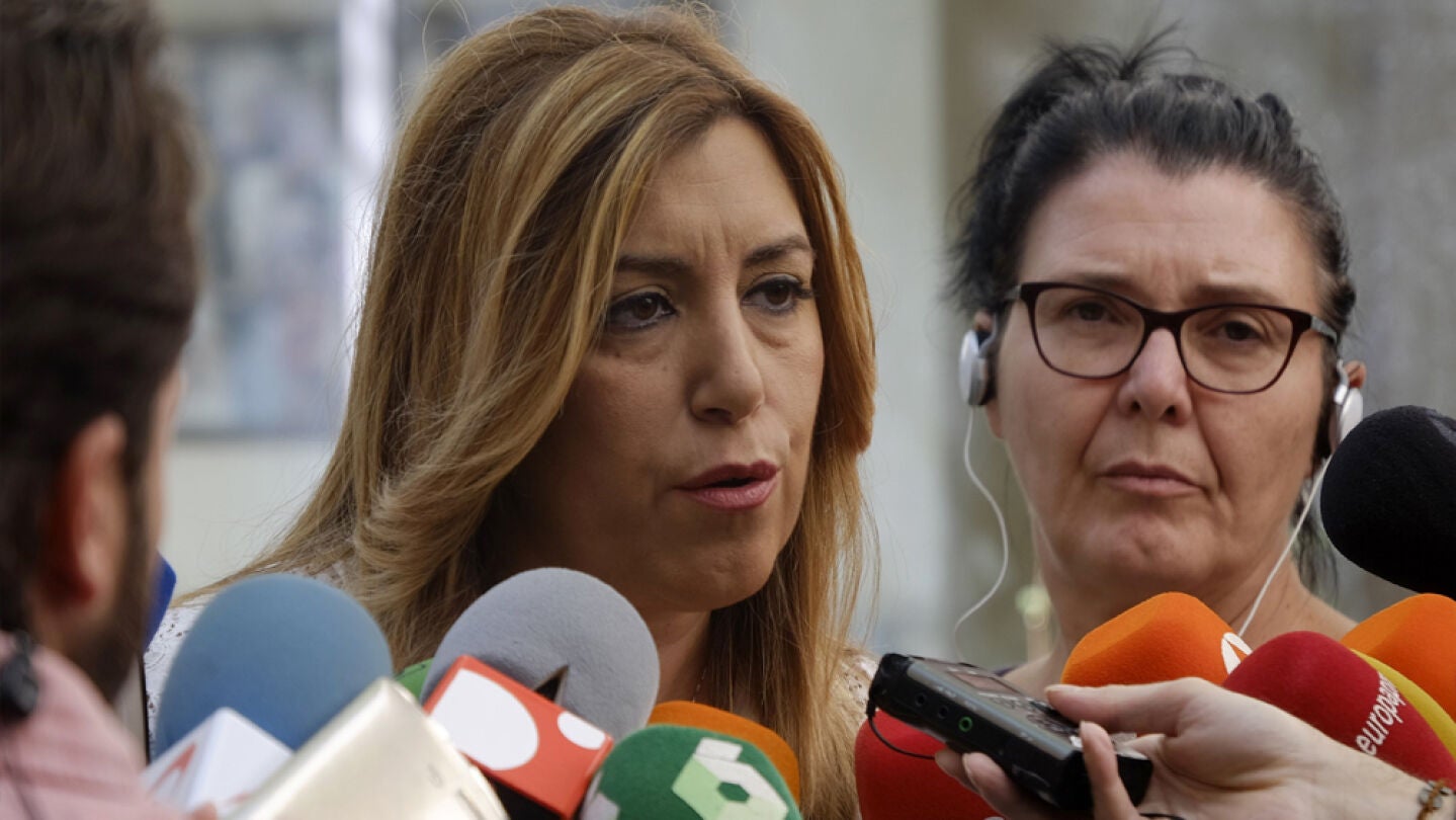 Susana D&iacute;az ante los medios de comunicaci&oacute;n