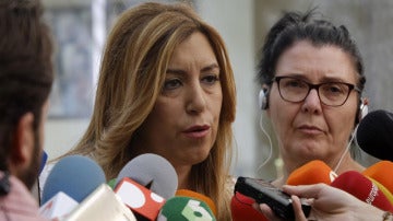 Susana Díaz ante los medios de comunicación