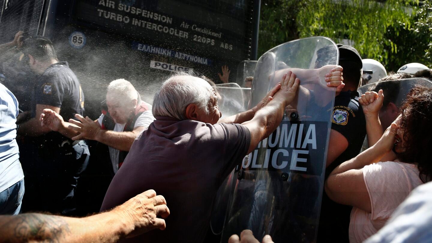 Manifestaci&oacute;n en Atenas