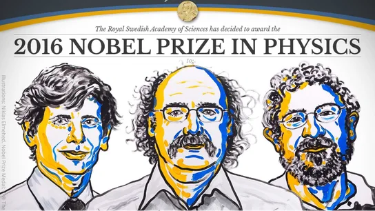 Los tres premiados con el premio Nobel de Física 2016 Los tres premiados con el premio Nobel de Física 2016