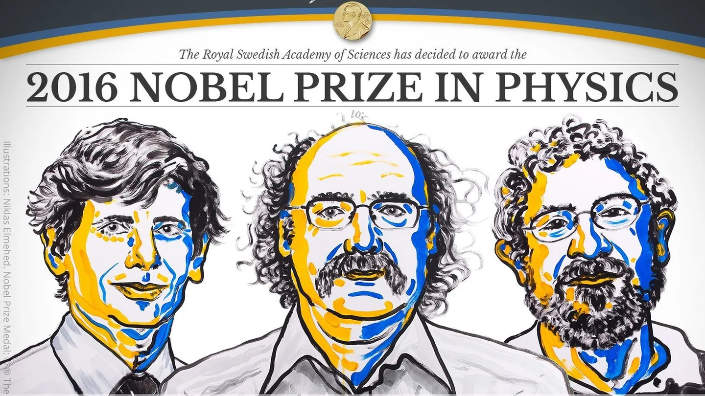 Los tres premiados con el premio Nobel de Física 2016 Los tres premiados con el premio Nobel de Física 2016