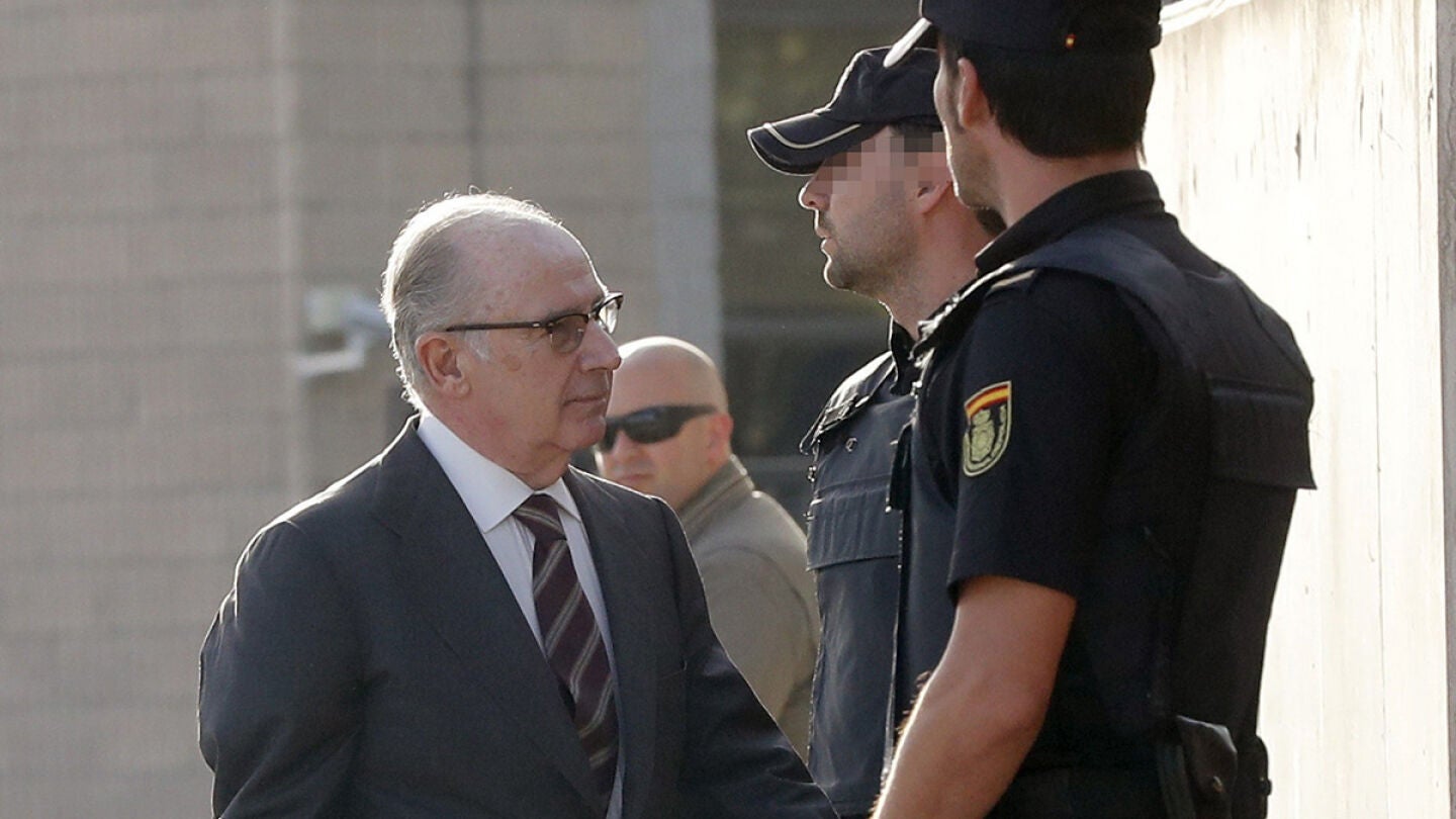 Rodrigo Rato a su llegada a los juzgados
