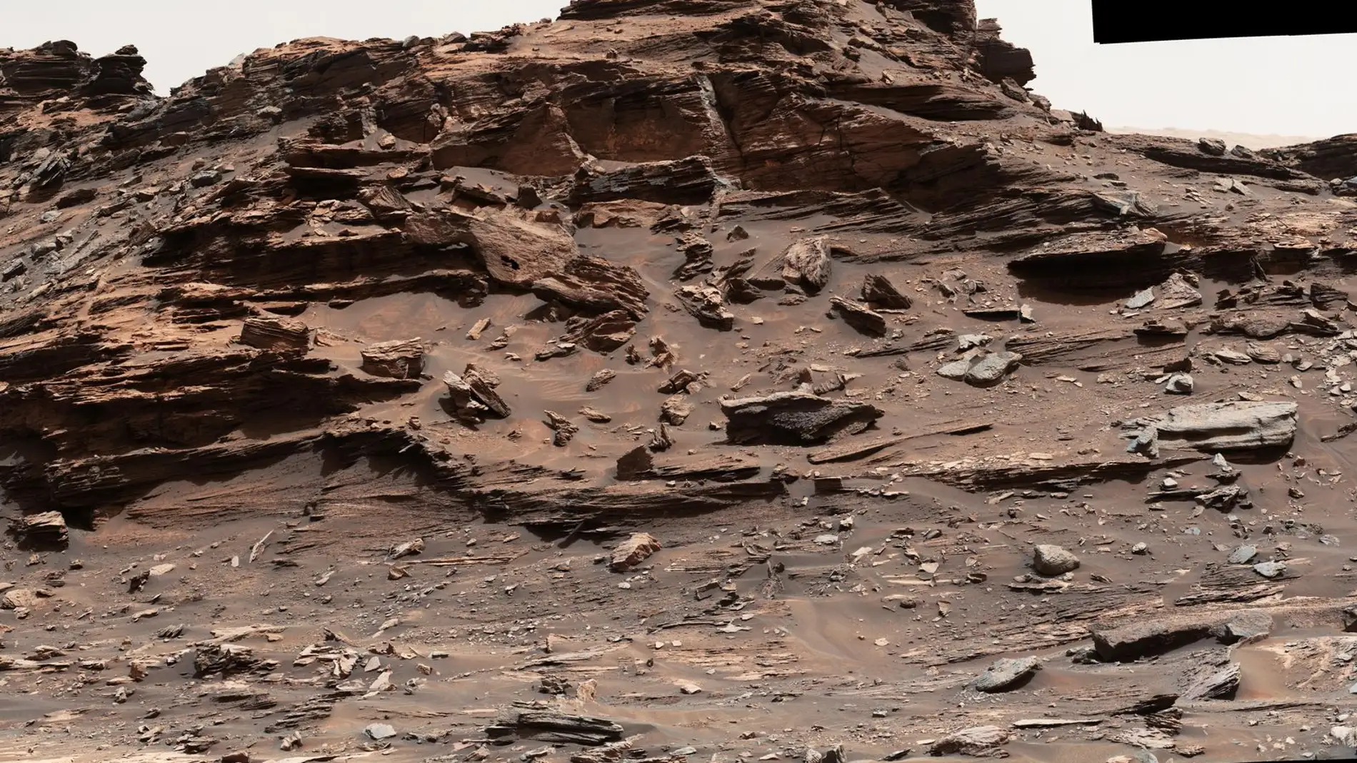 Zona M9a dentro de Murray Buttes en una imagen tomada por la cámara MastCam del rover Curiosity el pasado 1 de septiembre