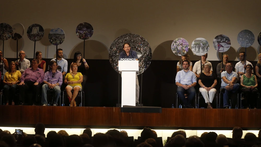 Pablo Iglesias durante un acto