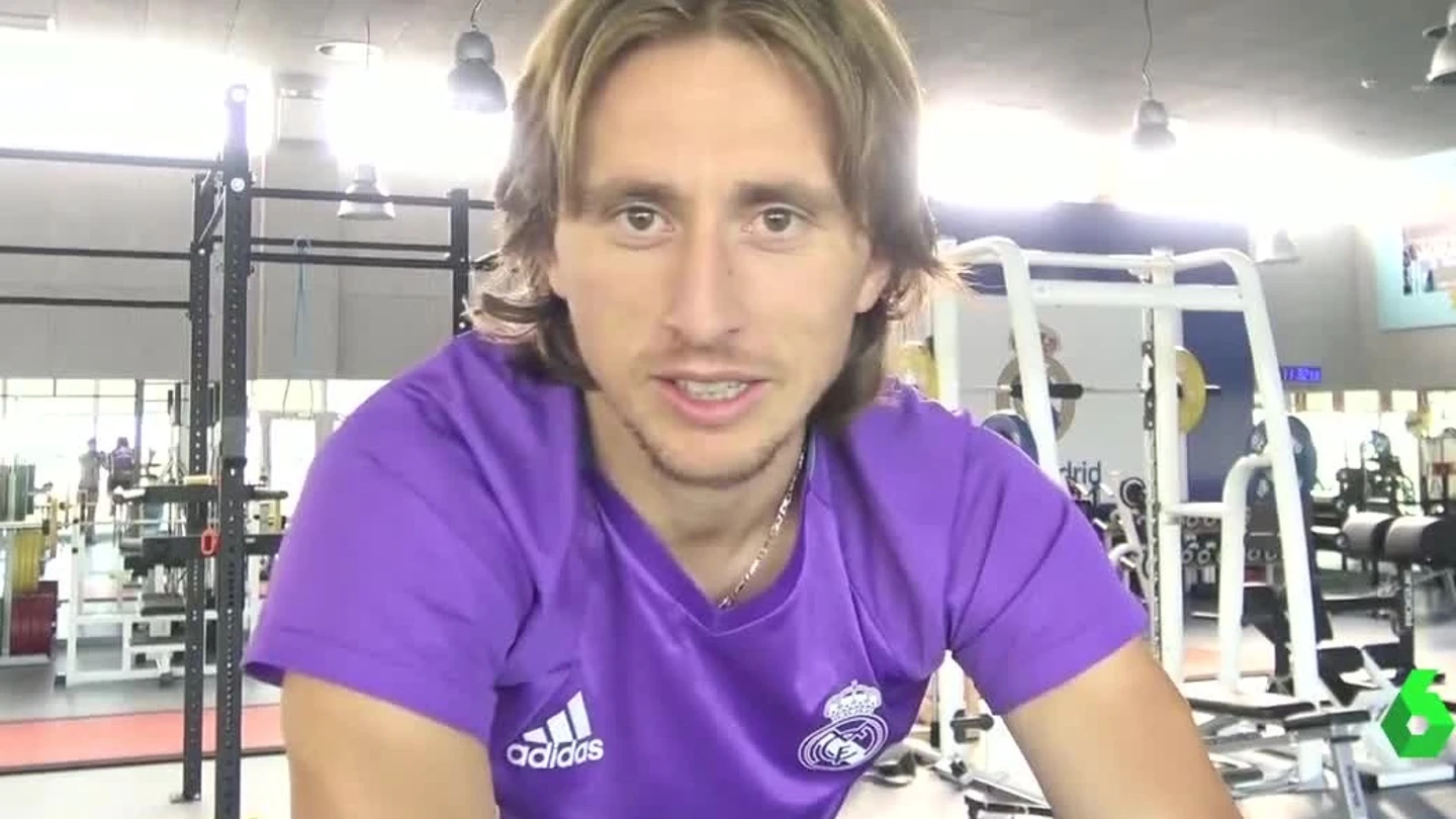 Luka Modric, en el gimnasio del Real Madrid Luka Modric, en el gimnasio del Real Madrid