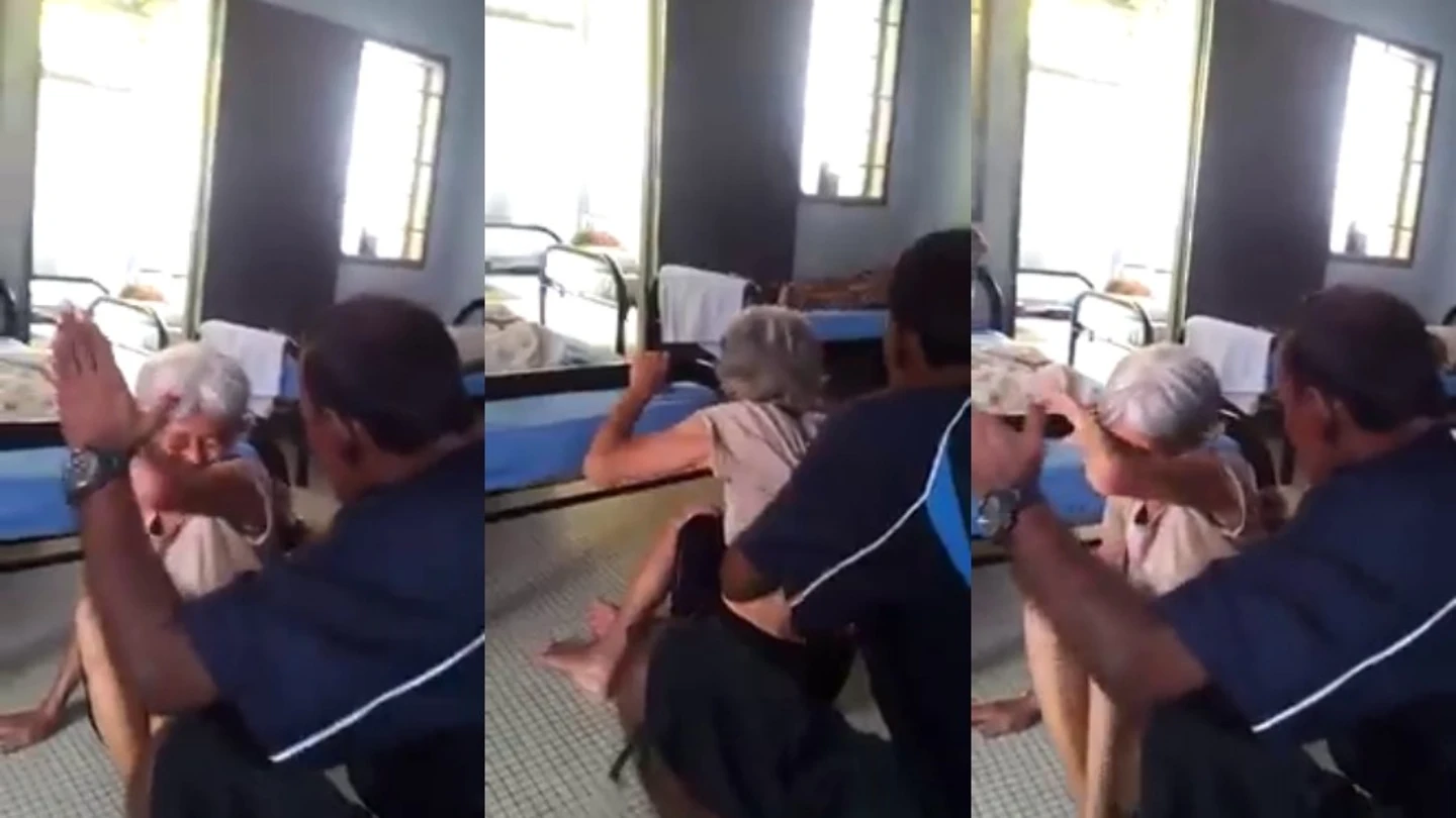 Un hombre golpea a su suegra Un hombre golpea a su suegra