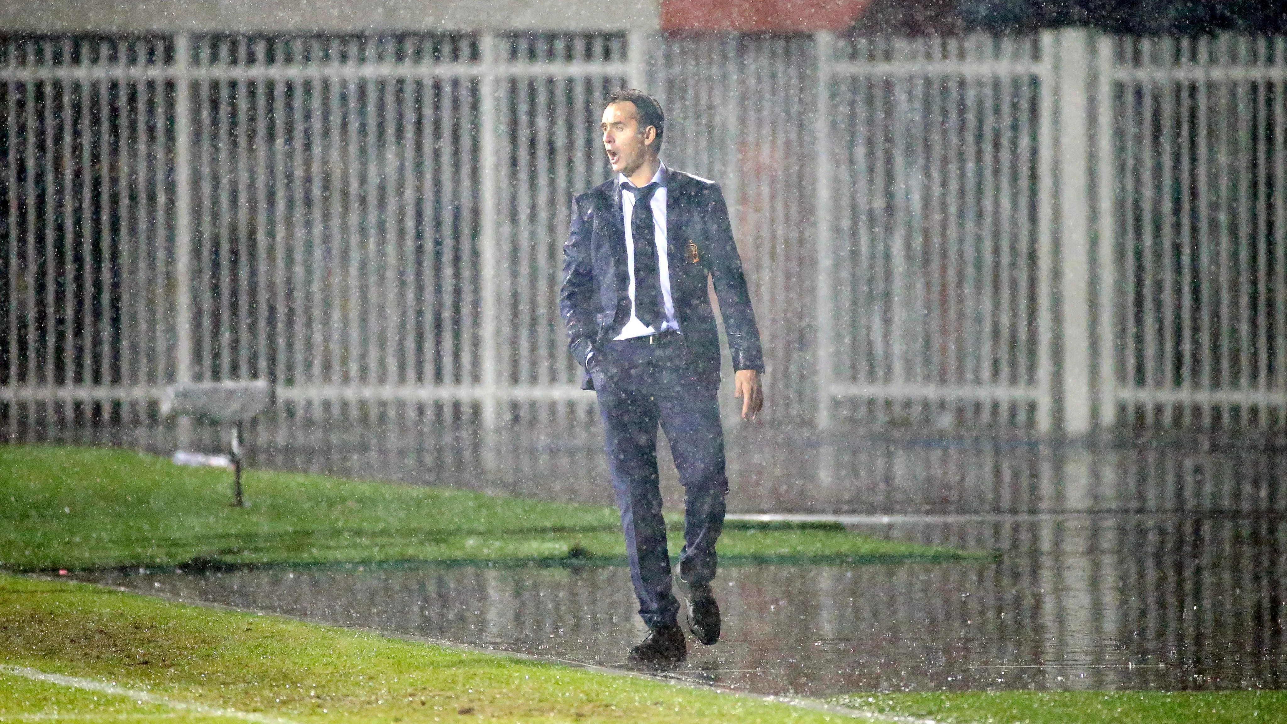 Julen Lopetegui, durante el partido contra Albania