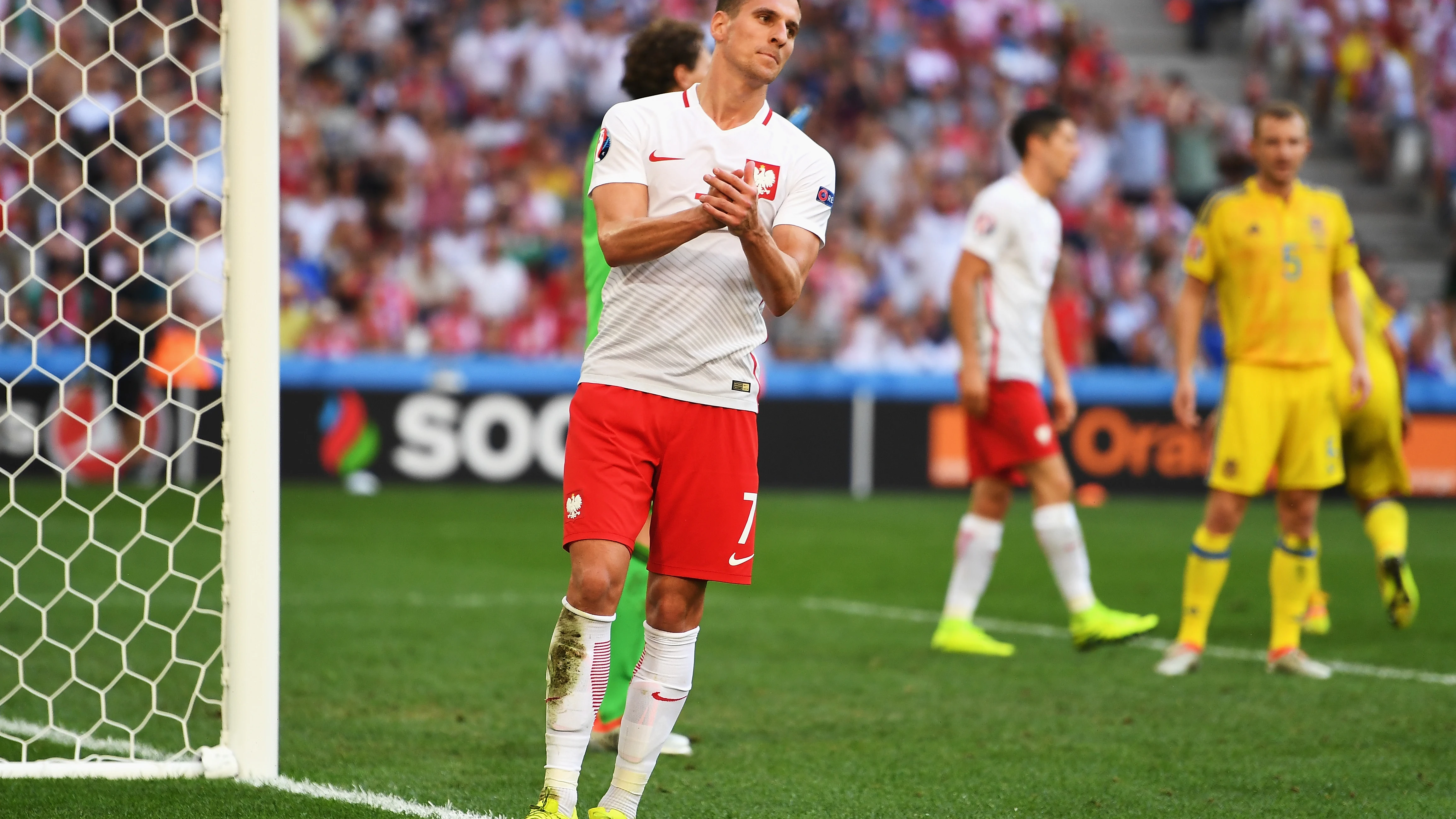 Milik, durante un partido de la pasada Eurocopa de Francia