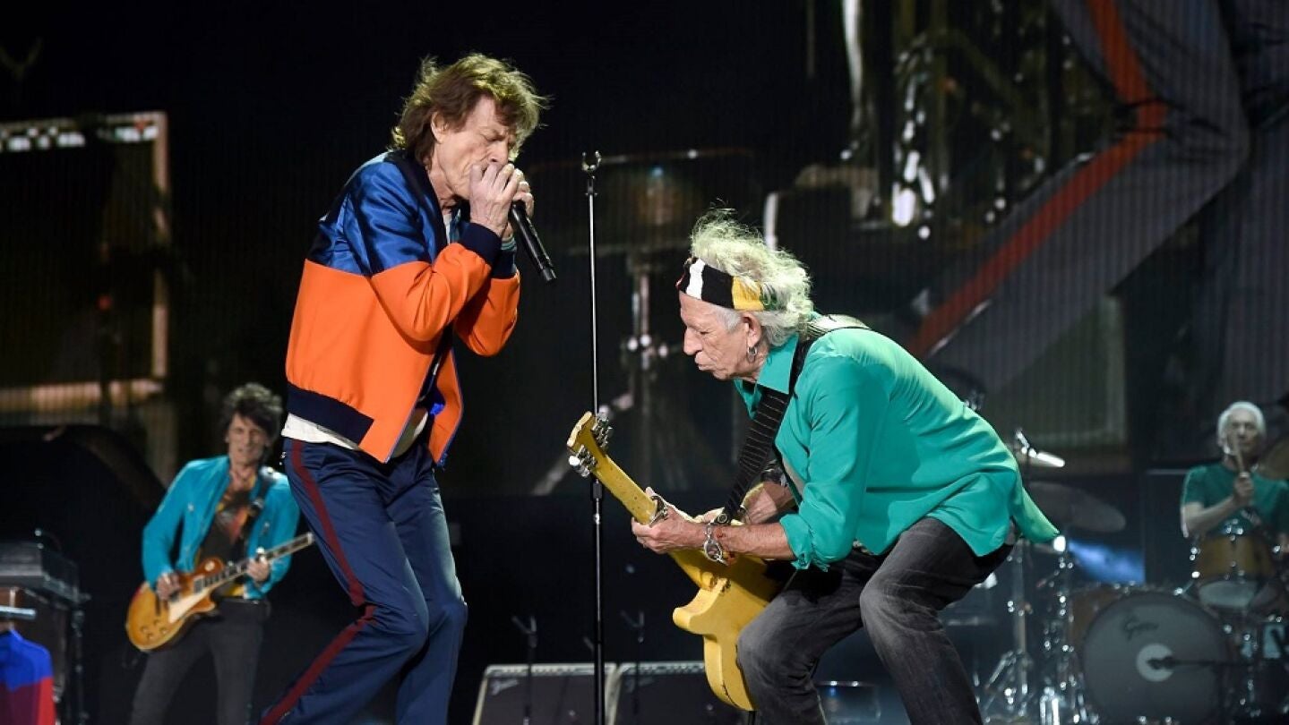 Los Rolling Stone durante el concierto en el festival 'Desert Trip' de California