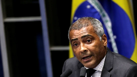 El exfutbolista Romario, durante una sesión del Congreso brasileño como senador El exfutbolista Romario, durante una sesión del Congreso brasileño como senador