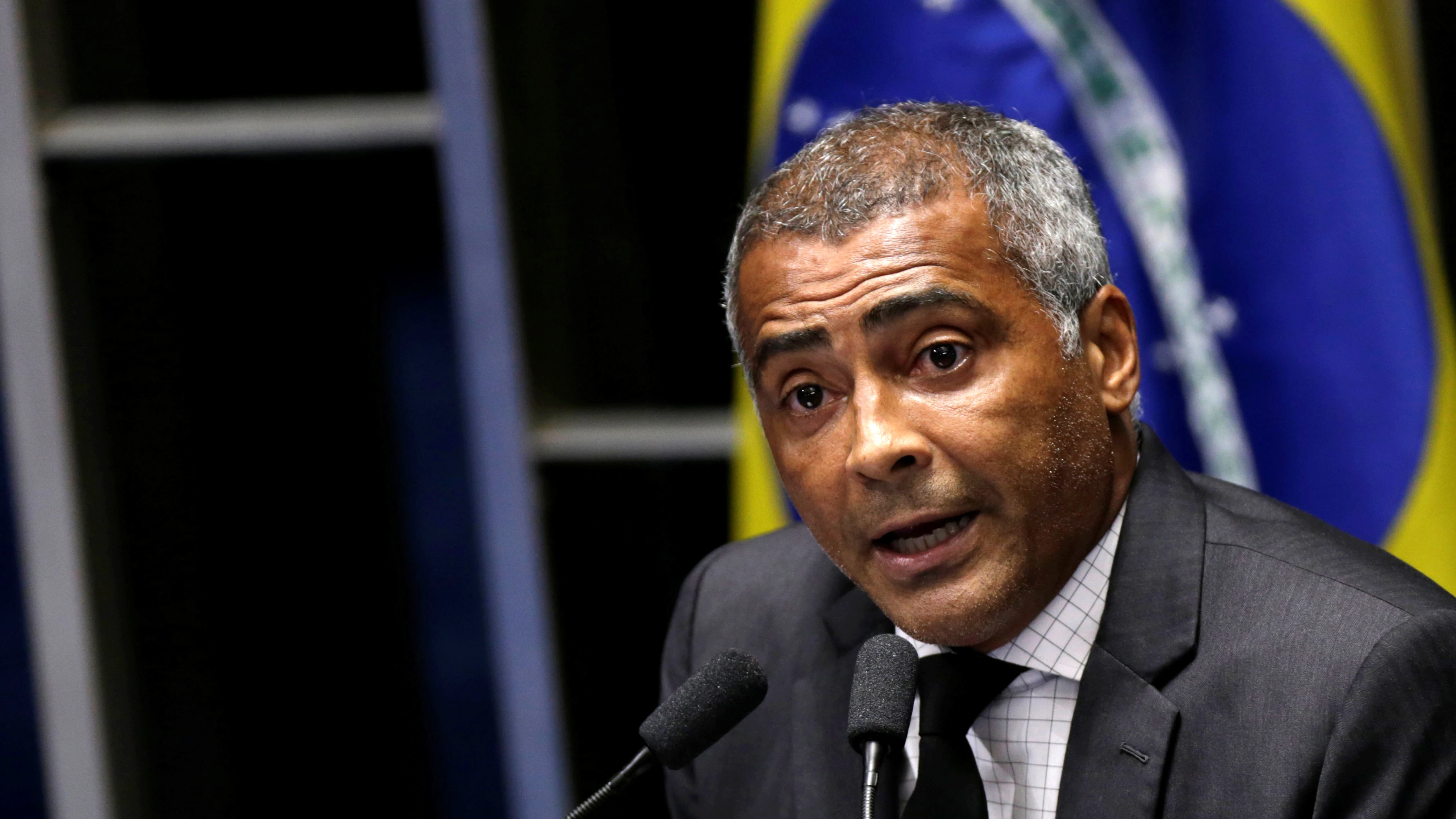 El exfutbolista Romario, durante una sesión del Congreso brasileño como senador