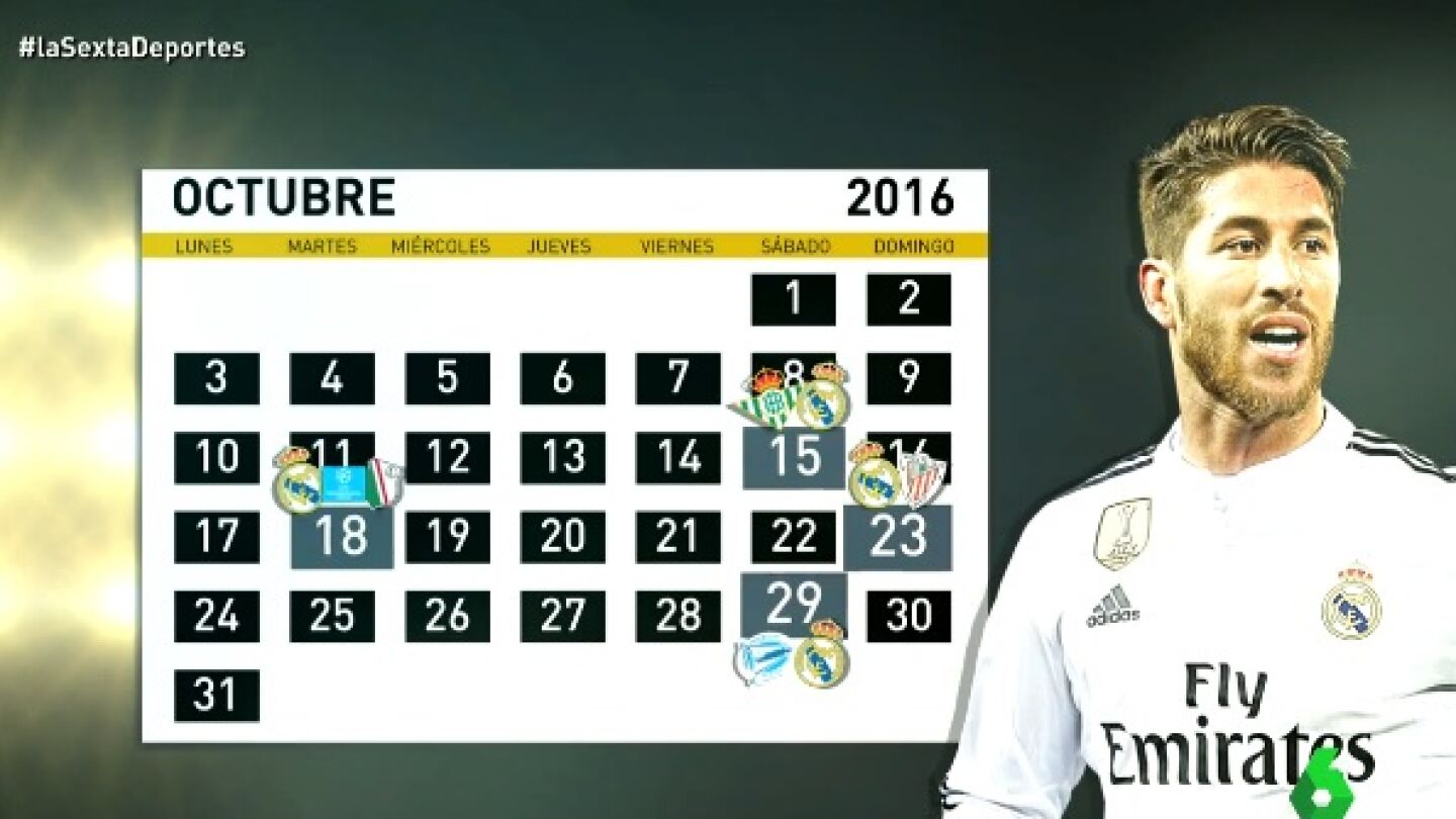 Sergio Ramos, otra baja en el Real Madrid