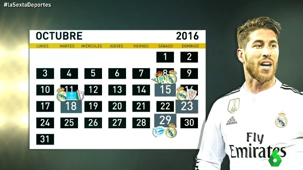 Sergio Ramos, otra baja en el Real Madrid