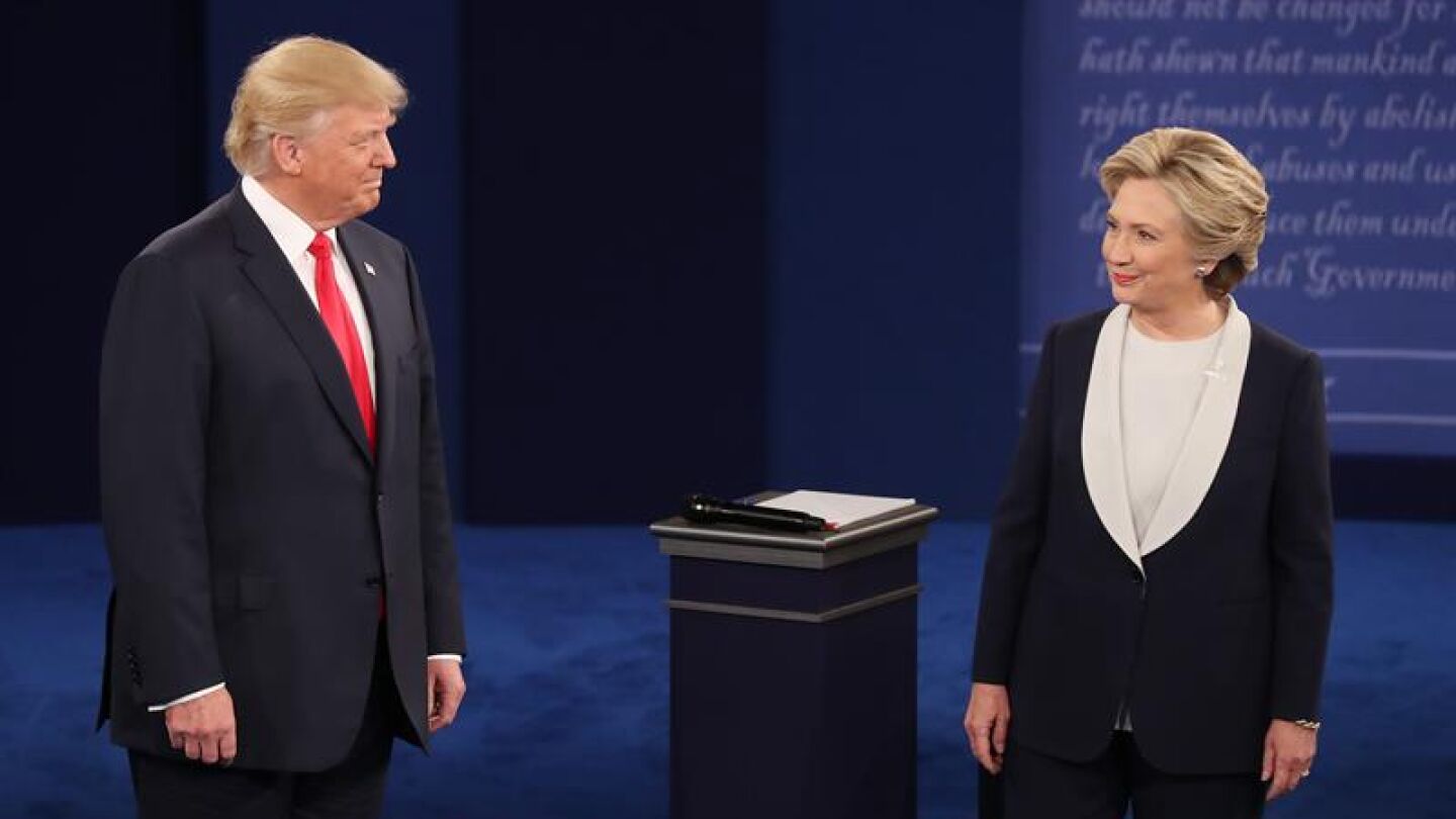 Donald Trump y Hillary Clinton, en su segundo cara a cara electoral