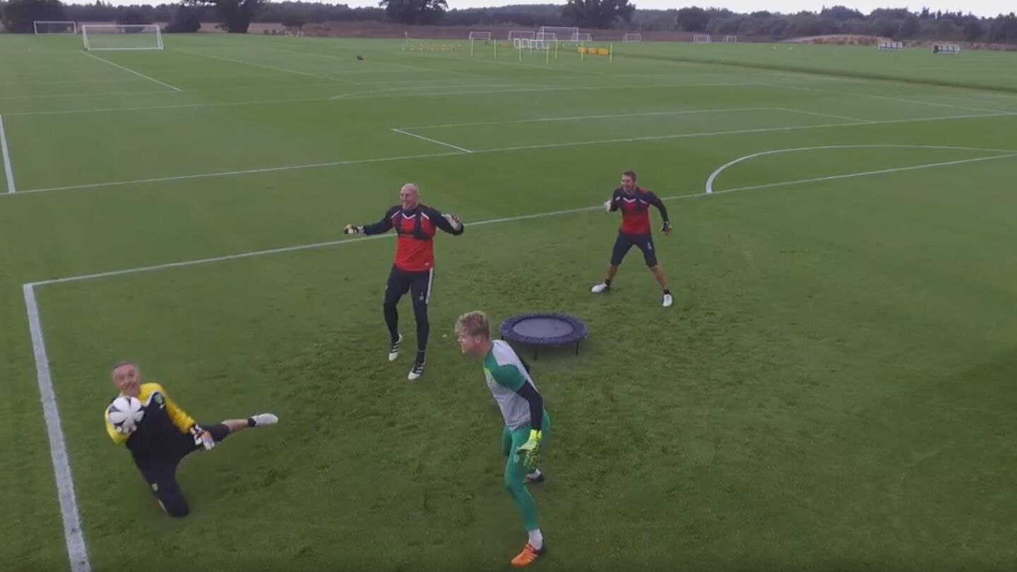 El original entrenamientos de unos porteros en la Premier League