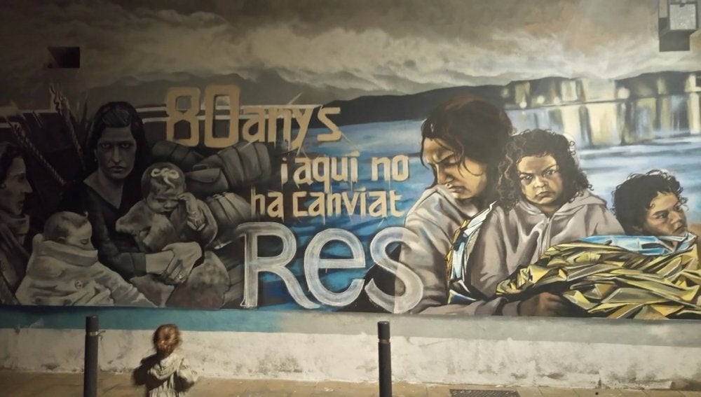 El mural de El Prat que ha sido denunciado