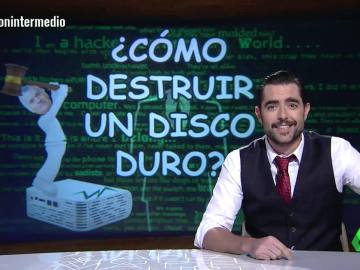 ¿Cómo destruir un disco duro?, el 'powerpoint' que analiza Dani Mateo ¿Cómo destruir un disco duro?, el 'powerpoint' que analiza Dani Mateo
