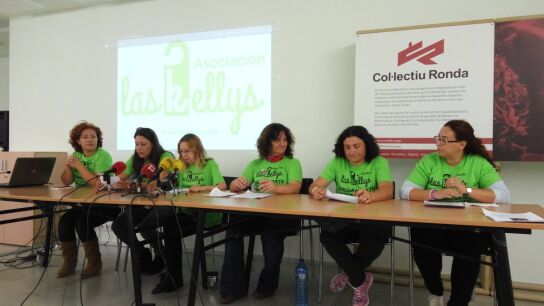 'Las Kellys', durante una rueda de prensa