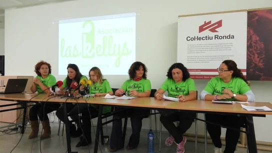 'Las Kellys', durante una rueda de prensa 'Las Kellys', durante una rueda de prensa