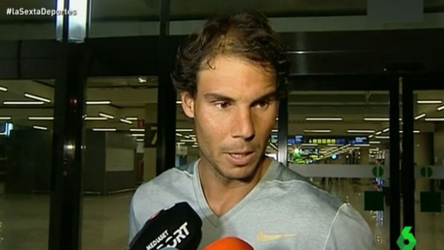 Rafa Nadal, a su llegada a Palma de Mallorca