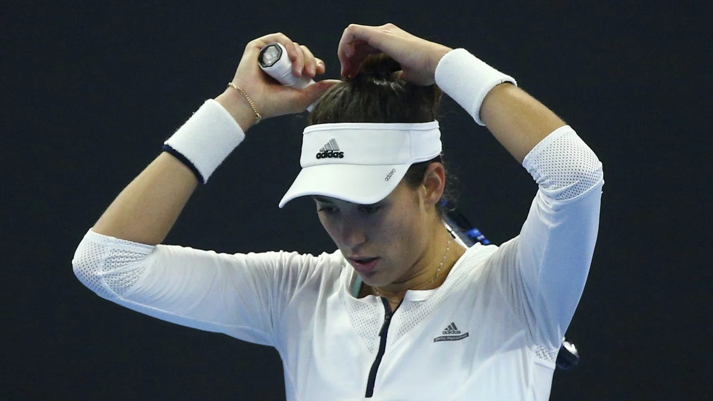 Garbiñe Muguruza durante el torneo en Linz Garbiñe Muguruza durante el torneo en Linz