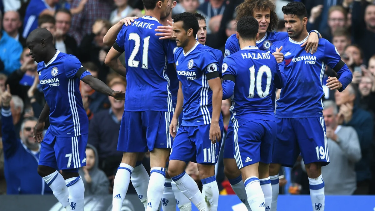 Los jugadores del Chelsea celebran un gol