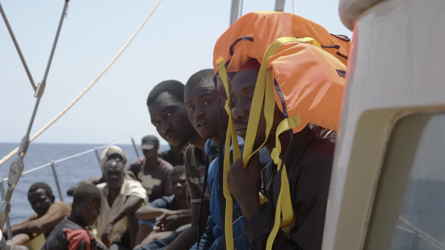Un grupo de refugiados, a bordo del Astral Un grupo de refugiados, a bordo del Astral