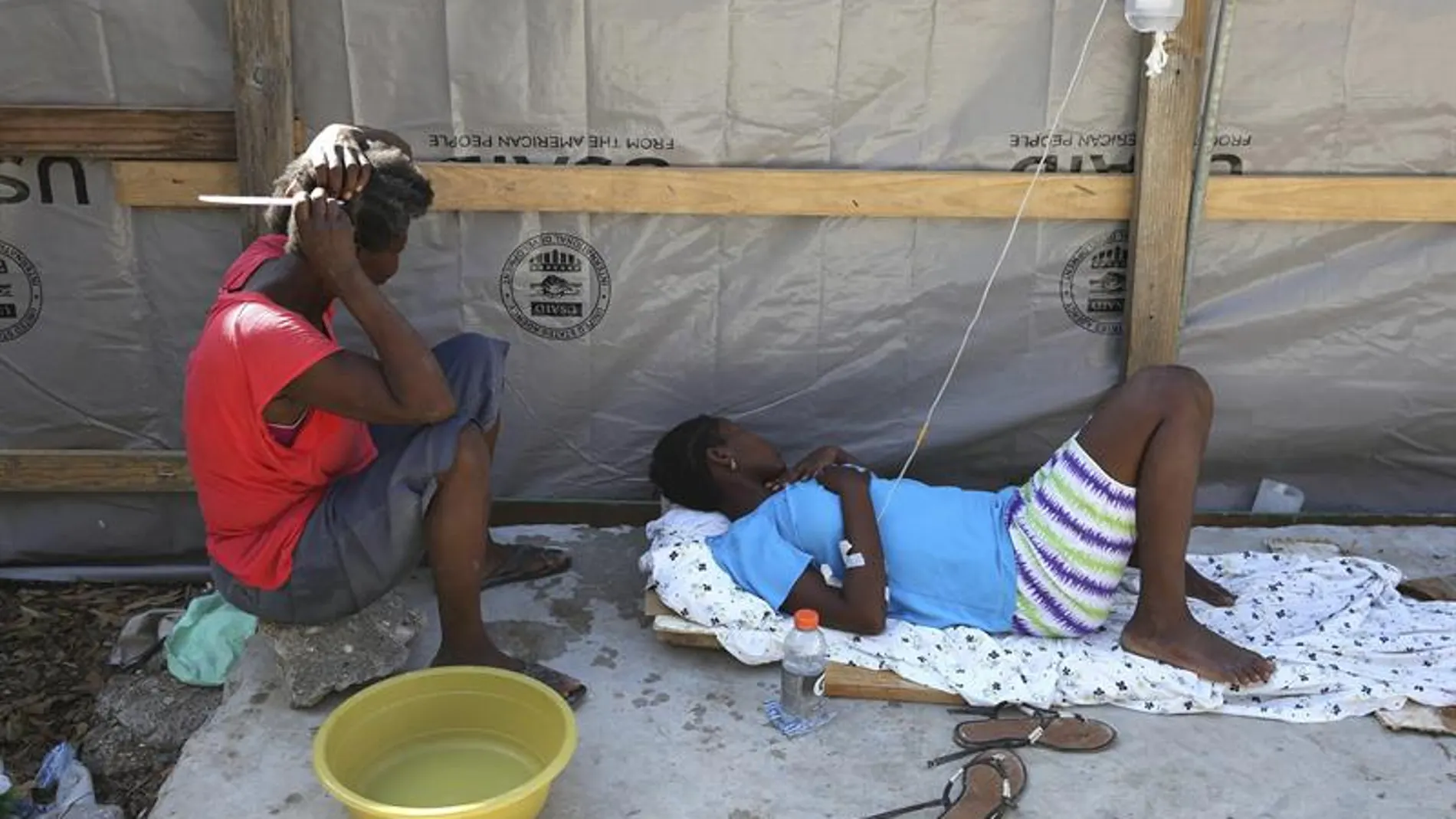 Afectados por el cólera en Haití