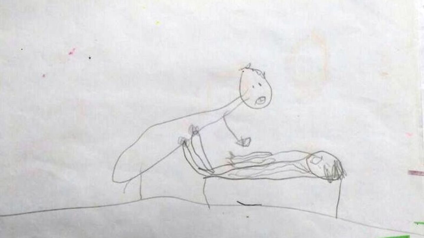 Uno de los dibujos de la ni&ntilde;a de cinco a&ntilde;os