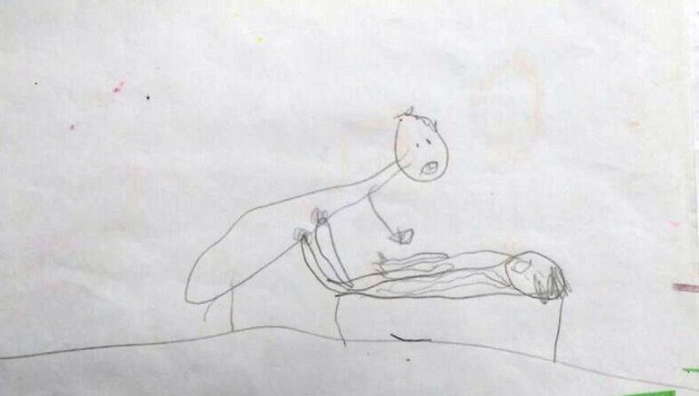 Uno de los dibujos de la niña de cinco años