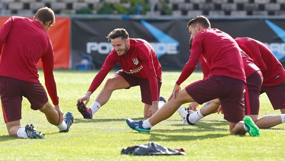 Saúl se entrena con el Atlético