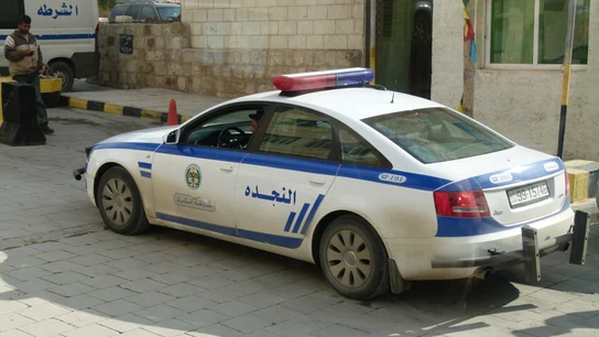 Un coche de la Policía en Jordania Un coche de la Policía en Jordania