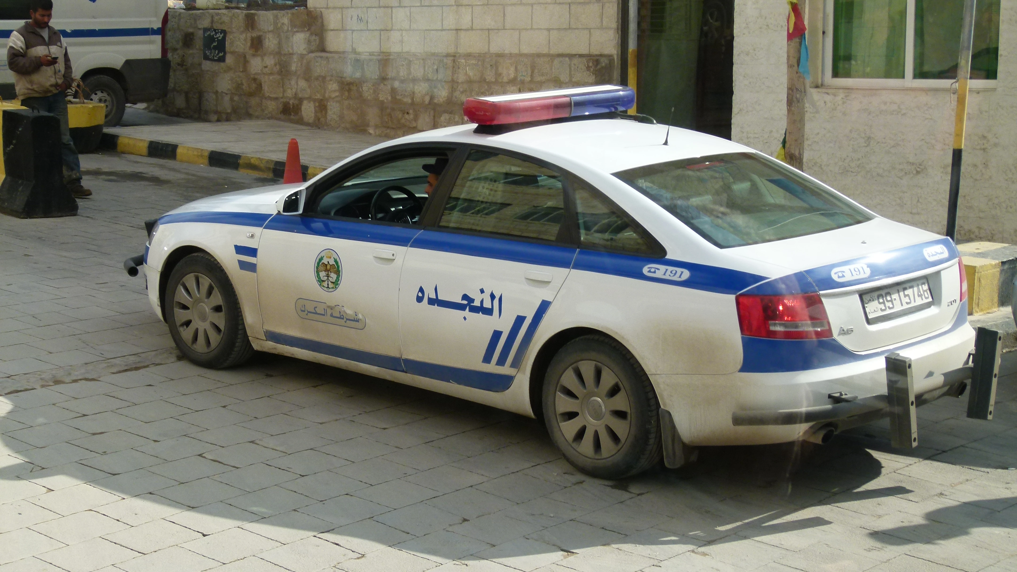 Un coche de la Policía en Jordania