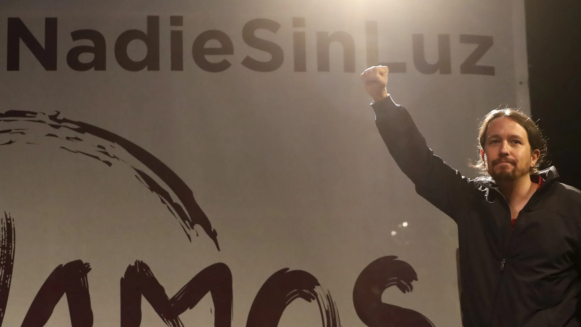 Pablo Iglesias, durante un mitin de Podemos