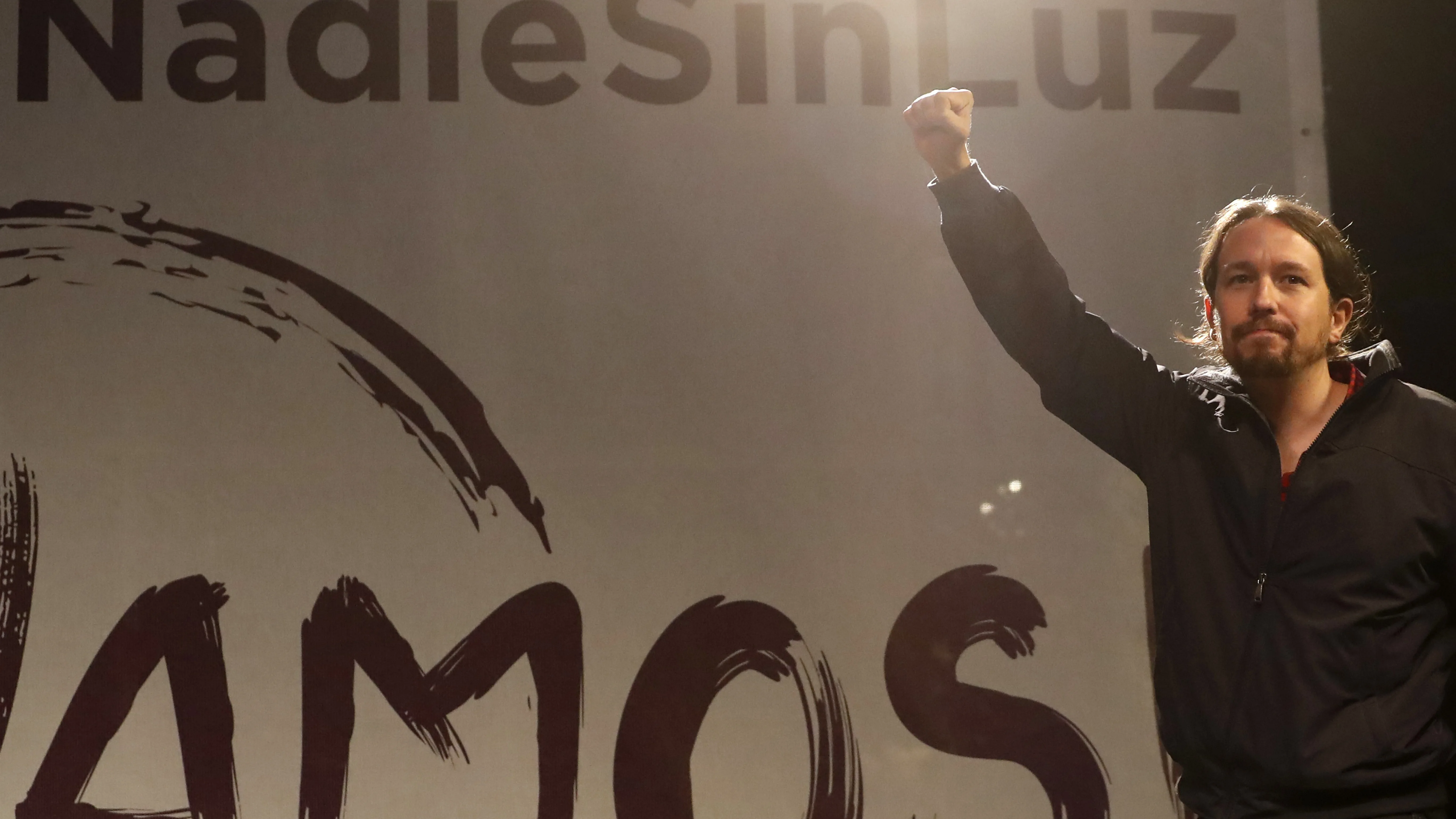 Pablo Iglesias, durante un mitin de Podemos