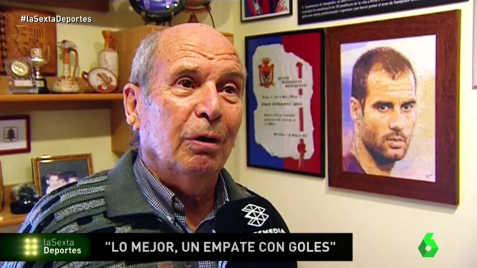 El padre de Guardiola apuesta por un partido acabe en empate con goles El padre de Guardiola apuesta por un partido acabe en empate con goles