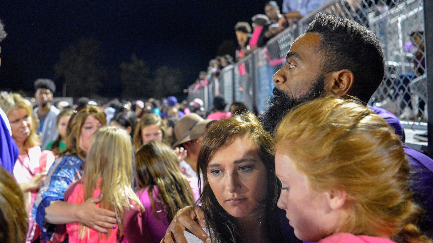 Tyson Gay, en el homenaje en memoria de su hija en Kentucky